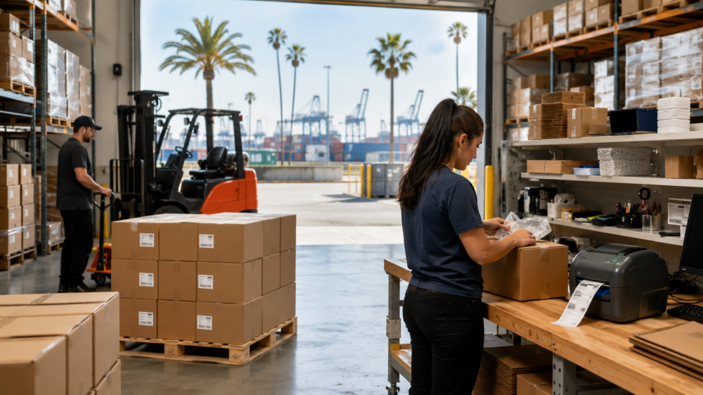 FBA prep warehouse for Amazon sellers in Los Angeles