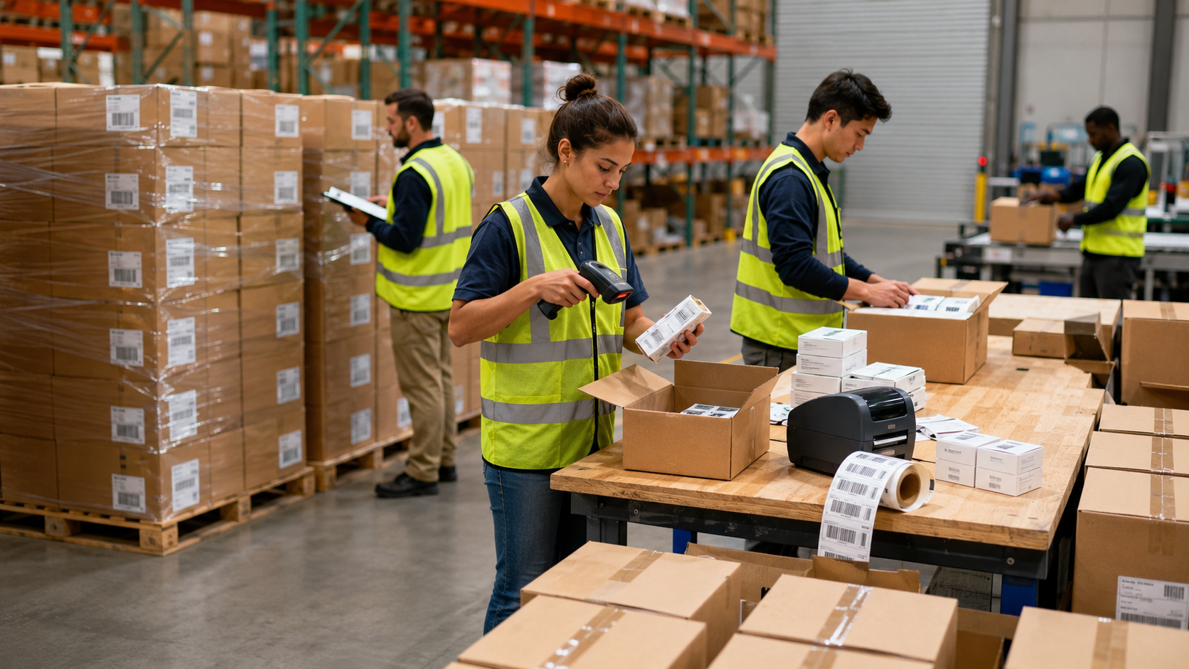 FBA prep warehouse receiving imported products for Amazon sellers